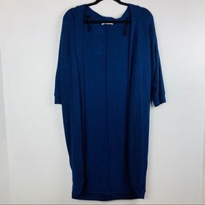 Rumors Batwing Stretchy Blue Cardigan